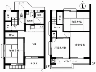 東京都中野区上鷺宮4【一戸建】の間取り