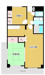 神奈川県横浜市都筑区仲町台1【マンション】の間取り