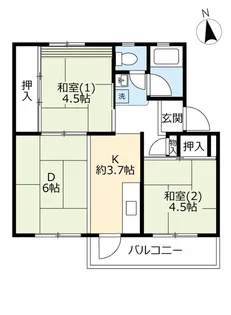 UR金剛【4階】の間取り