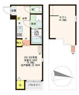 Duranta【2階】の間取り