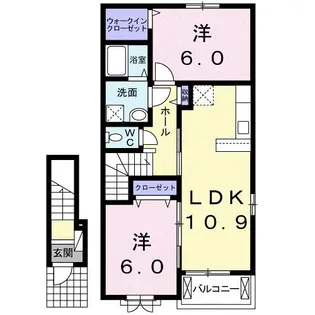 アヴェニール I【2階】の間取り