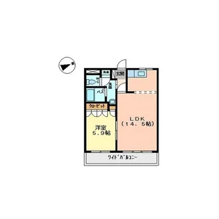 クリスタルフィールド【1階】の間取り