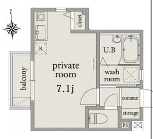 アーベインテラス舟渡【1階】の間取り