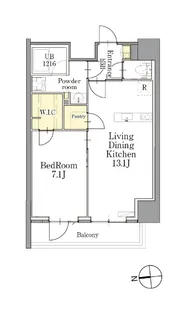 1LDKの間取り画像