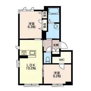 アルフラットB【1階】の間取り