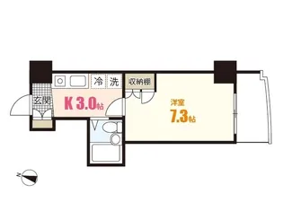 グランドール西原【4階】の間取り