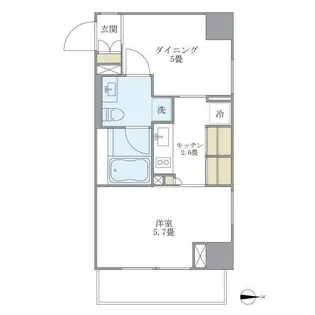 Brillia ist 白金高輪【7階】の間取り