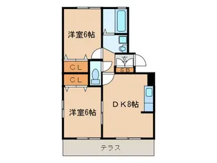 パシモスクK【1階】の間取り
