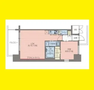 プレジオ梅田【6階】の間取り