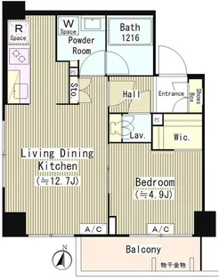ソラーニ目黒不動前【3階】の間取り