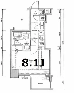 LAXEBEC東十条【7階】の間取り