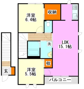 福岡県田川郡福智町弁城【アパート】の間取り