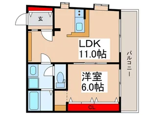 コオポスアペアII【2階】の間取り