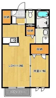 ル・シェソワ【1階】の間取り