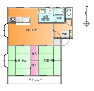 キヨ・ガーデンハウス【2階】の間取り