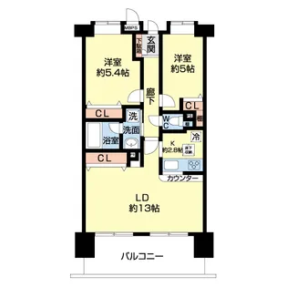 ライオンズガーデンヒルズ津田沼【1階】の間取り