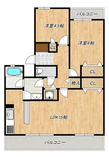 セレーノ大宮A棟【2階】の間取り
