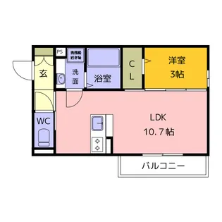 クレール【3階】の間取り