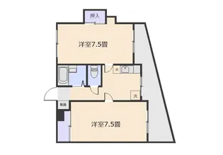 ダルメシアン下竜尾【2階】の間取り