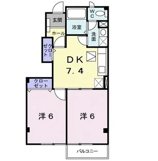 ネムスII【1階】の間取り