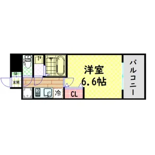 プレサンス四天王寺前夕陽ヶ丘アクティ【7階】の間取り