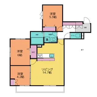 ウイナード青葉台【1階】の間取り