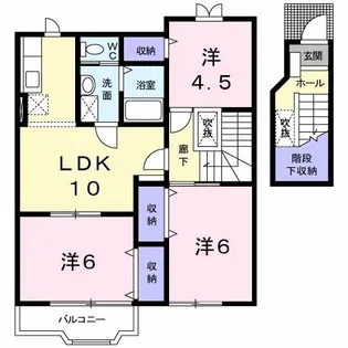 カーサ・グランデA【2階】の間取り