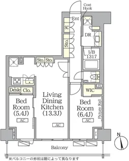 ザ・パークハビオ神楽坂レジデンスSouth【10階】の間取り