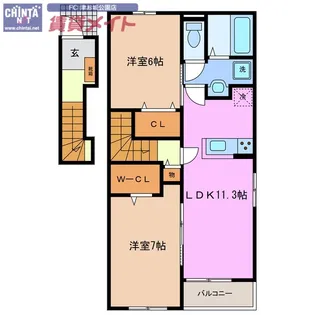 ビッグイヤー II【2階】の間取り