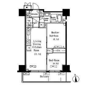 東京都台東区元浅草1【マンション】の間取り