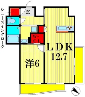 Brilliant View Central Park【13階】の間取り