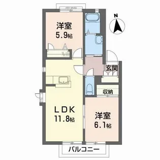 エコープラザVII【2階】の間取り