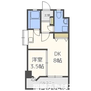 メイワコンチネンタル【6階】の間取り
