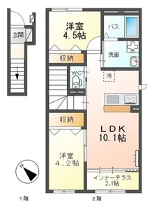 グランデージ桜【2階】の間取り