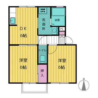ドリームコート B棟【2階】の間取り
