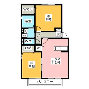 パティオ C【2階】の間取り