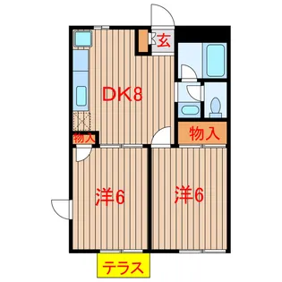 コートサイドアベニュー【1階】の間取り