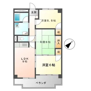 西丸之内パークマンション【5階】の間取り