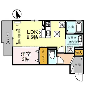 ゼフィール【1階】の間取り