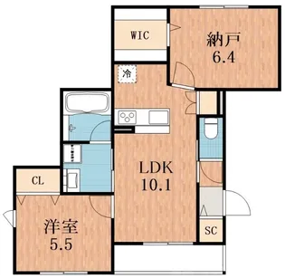 WEST PAGO II【1階】の間取り