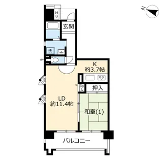 URすまいる亀有【9階】の間取り