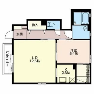 リバーサイドフラット B【1階】の間取り