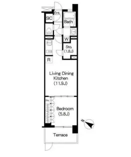 Brillia ist 三軒茶屋 アイビーテラス【4階】の間取り