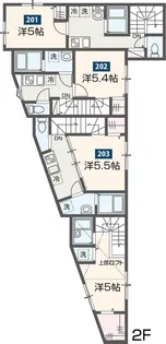 MELDIA一ノ割【2階】の間取り