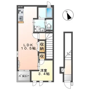 フェリーチェリーナII【2階】の間取り