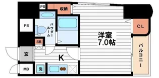 CITY SPIRE堺筋本町【9階】の間取り