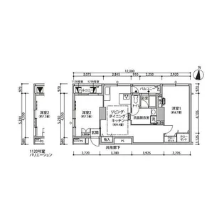 東雲キャナルコートCODAN11号棟【11階】の間取り