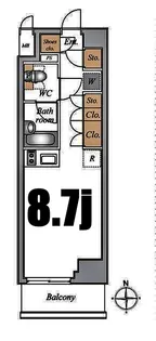 アパートメンツ綱島【5階】の間取り