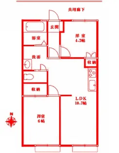 サニーヒル【1階】の間取り