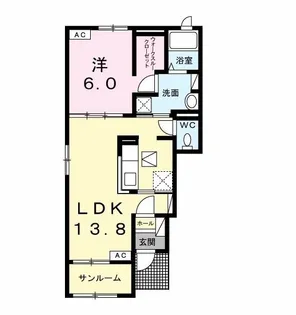 ベント ルーチェ【1階】の間取り